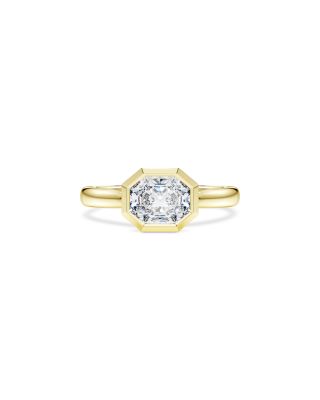 Octagon Certified Lab Grown Diamond Bezel Ring