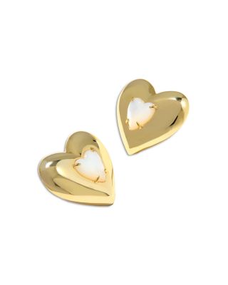 Mother of Pearl Heart Sasha Stud Earrings