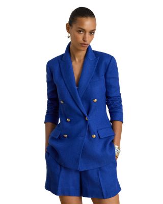 Double Breasted Linen Cotton Blazer