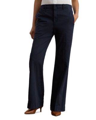 Stretch Cotton Chino Flare Pants