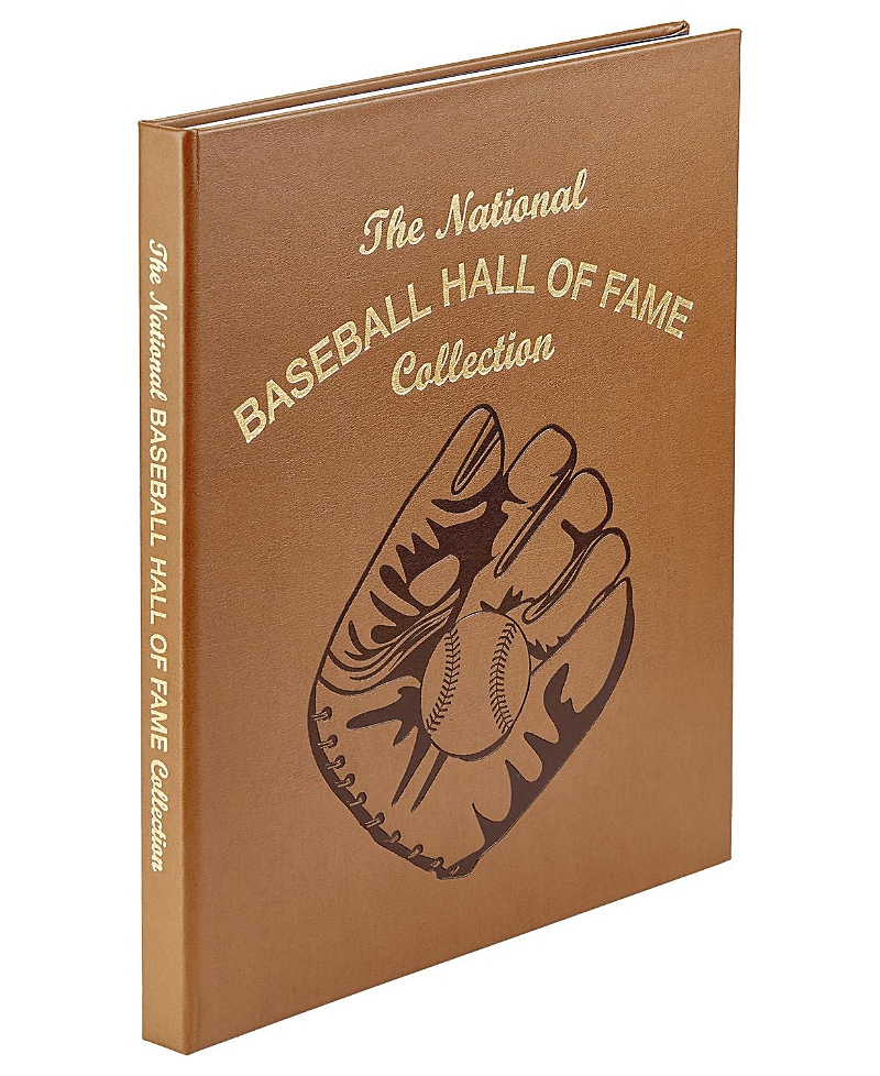 Graphic Image National Baseball Hall Of Fame Leather Bound Book In Brown