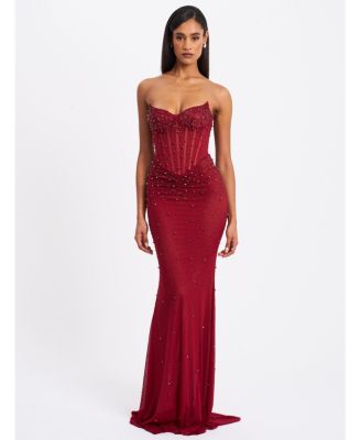  Fatima Sleeveless Corset Mermaid Maxi Gown
