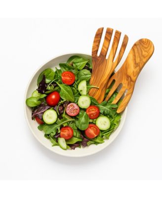 Natural Olive Wood Serving Forks, Set of 2