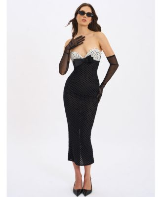 Faith Polka Dot Sweetheart Maxi Dress