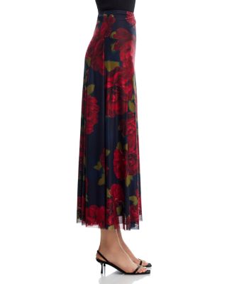 Mesh Floral Maxi Skirt - Exclusive