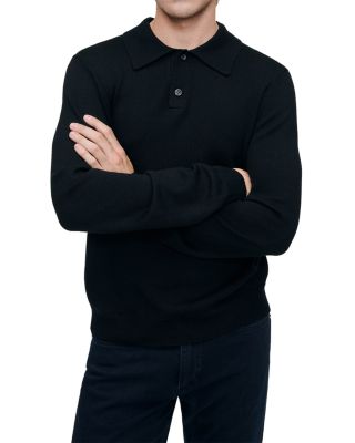 Long Sleeve Knit Polo Sweater