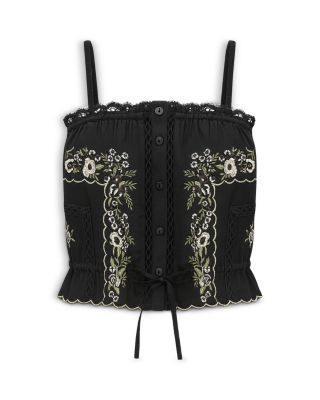 Girls' Tween Allegra Floral Embroidered Cami Top - Big Kid