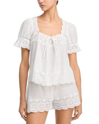 AQUA Puff Sleeve Pajama Set - Exclusive | Bloomingdale's NEW & NOW Bloomingdale's x "Wuthering Heights"