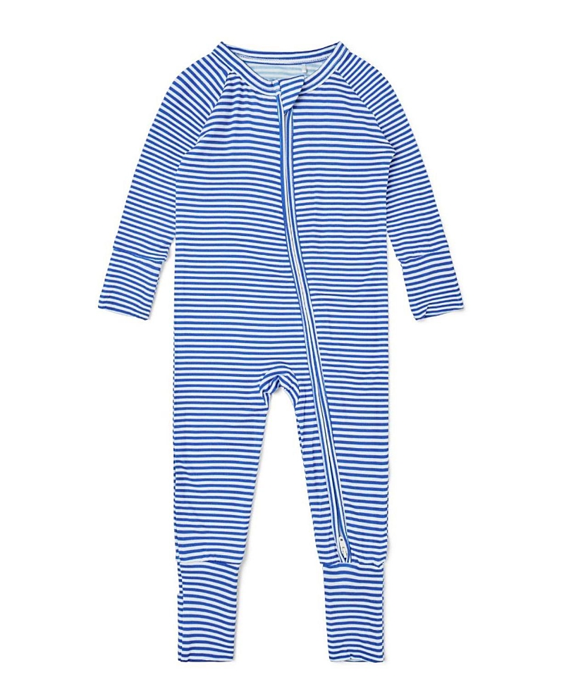 Motette Boys' Cobalt Stripe Bamboo Sleeper - Baby In Blue