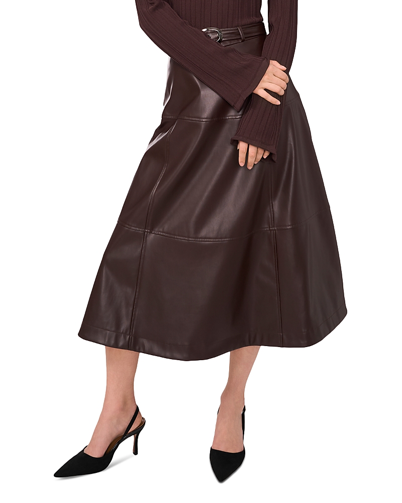 1.state Faux Leather Paneled Belted Midi Skirt 1.state Faux Leather Paneled Belted Midi Skirt
