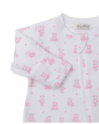 Girls' Bear Print Zip Footie - Baby
