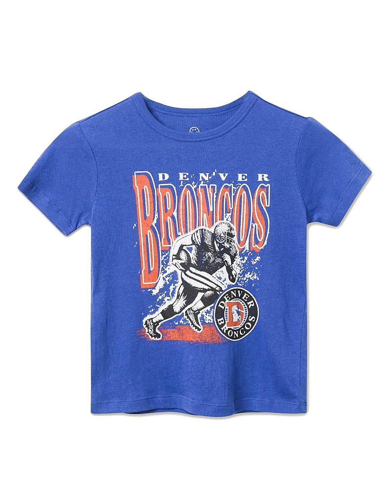 Junk Food Clothing Unisex Nfl Denver Broncos Rushing Tee - Little Kid, Big Kid In Blue
