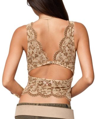 Araura Velvet Floral Sheer Top