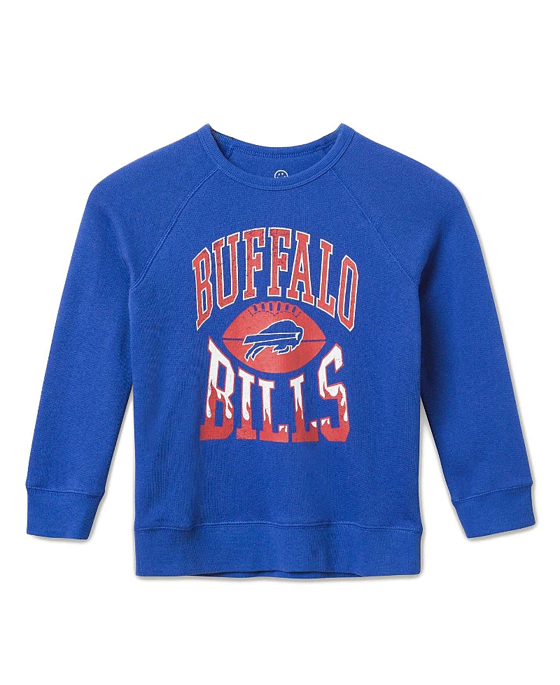 Junk Food Clothing Unisex Nfl Buffalo Bills Hot Route Raglan Fleece - Little Kid, Big Kid