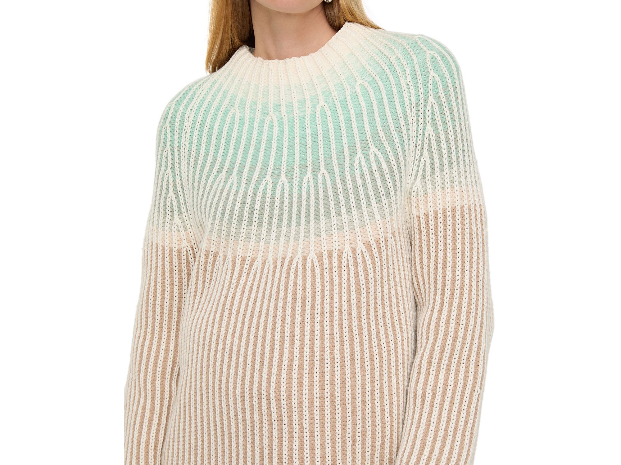 Cashmere Gradient Funnel Neck Sweater — Image 3