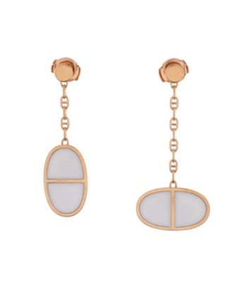 Chaine d'Ancre Verso Earrings 18K Rose Gold with Ceramic