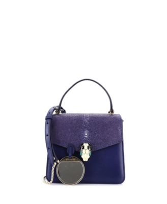 Small Serpenti Forever Top Handle Bag Leather and Stingray