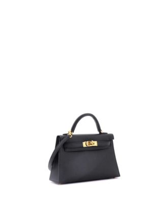 Kelly 20 Handbag Black Epsom with Gold Hardware