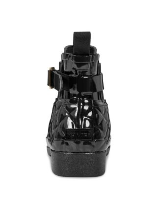 Women's Refined Quilted Rubber Chelsea Boots