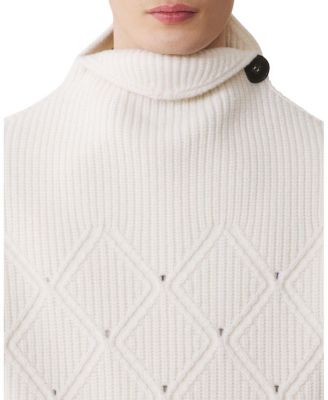 Diamond Detail Sleeveless Wool Sweater