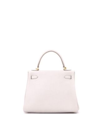 Kelly 25 Handbag Light Togo with Gold Hardware