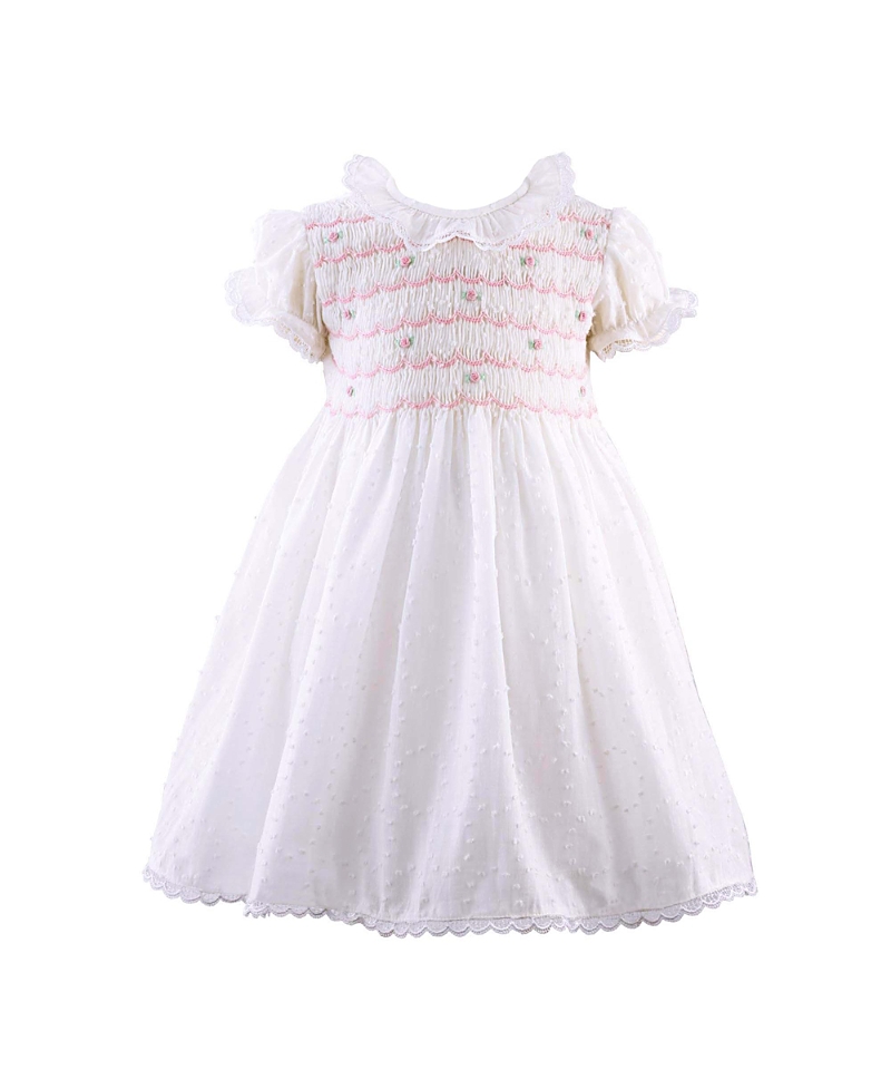 Rachel Riley Girls' Swiss Dot Smocked Dress and Bloomers - Baby