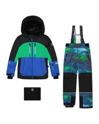  Boys' Two-Piece Colorblocked Borealis Teknik Snowsuit - Little Kid, Big Kid