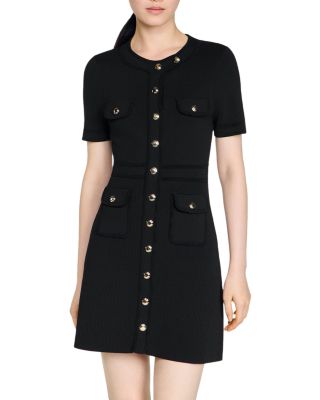 Sis Button Up Knit Short Dress