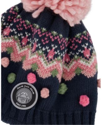Girls' Lined Peruvian Knit Pompom Hat - Little Kid, Big Kid