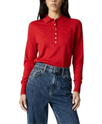  Relaxed Polo Knit Sweater