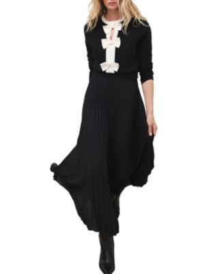  Women's Bow Detail Knit Maxi Dress