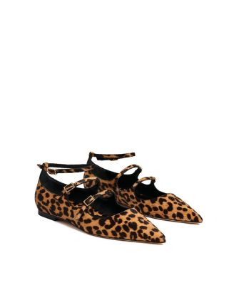  Women's Calf Hair Francine Flat