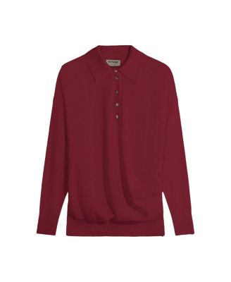  Relaxed Polo Knit Sweater