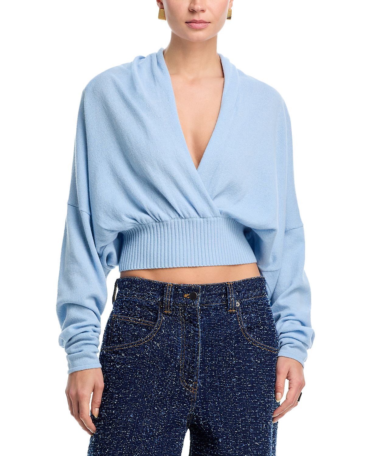 Ronny Kobo Solange Wool & Cashmere V Neck Sweater