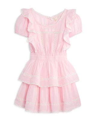 Loveshackfancy Girls' Jaime Tween Dress - Big Kid In Pink