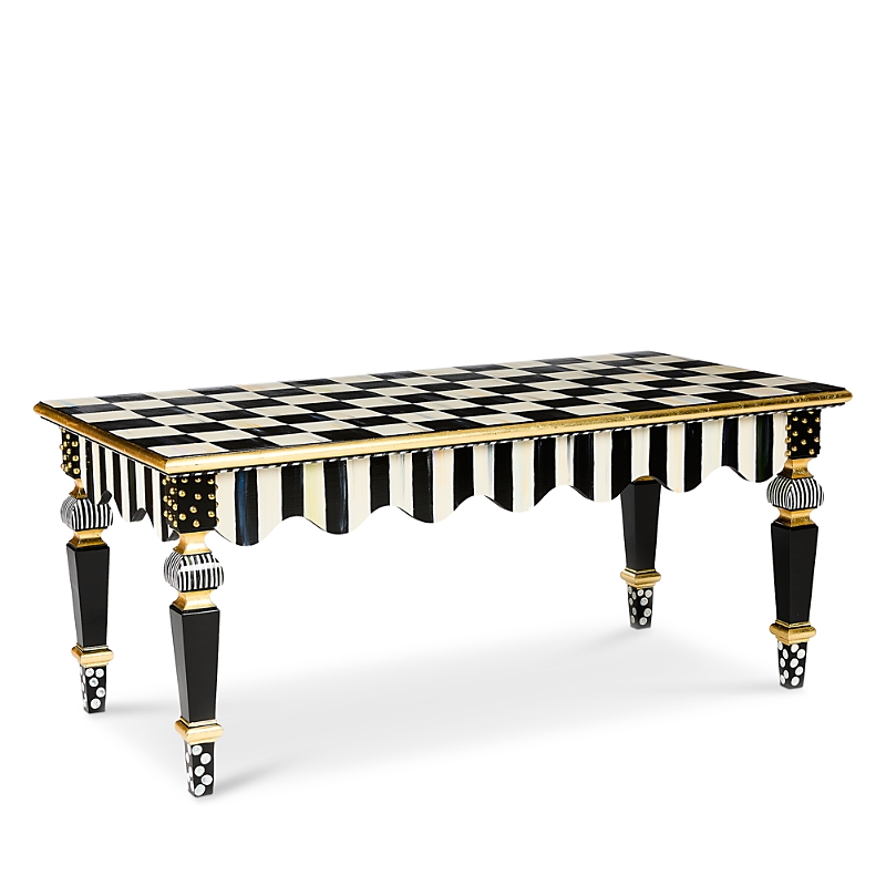MacKenzie-Childs Courtly Check & Stripe Coffee Table