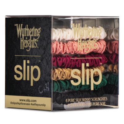 Pure Silk Skinny Scrunchies, Set of 6