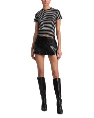 Cindy Embroidered Cropped Tee