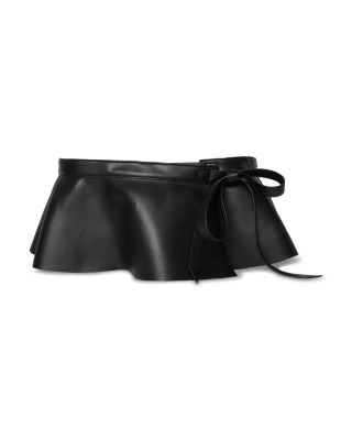 Women's Faux Leather Peplum Belt