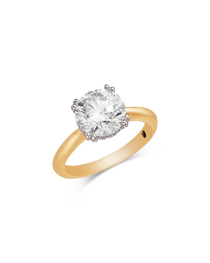 Bloomingdale's Fine Collection Luxe Collection Certified Lab Grown Diamond Engagement Ring in 18K Yellow Gold, 3.15 tcw