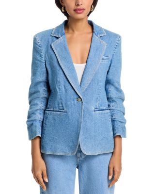 Denim Khloe Blazer & Tommy Straight Jeans in Zephyr