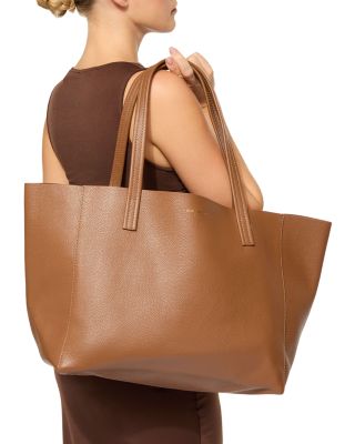 Violet Large Leather Shopper Tote