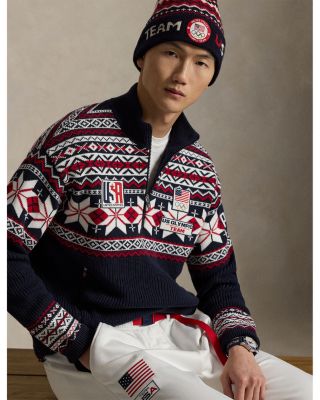 Team USA Wool Quarter Zip Sweater