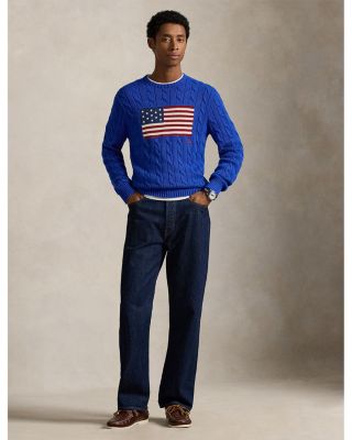Cable Knit Flag Sweater