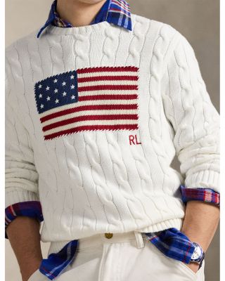 Cable Knit Flag Sweater