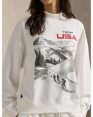 Team USA Graphic Mock Neck Sweatshirt
