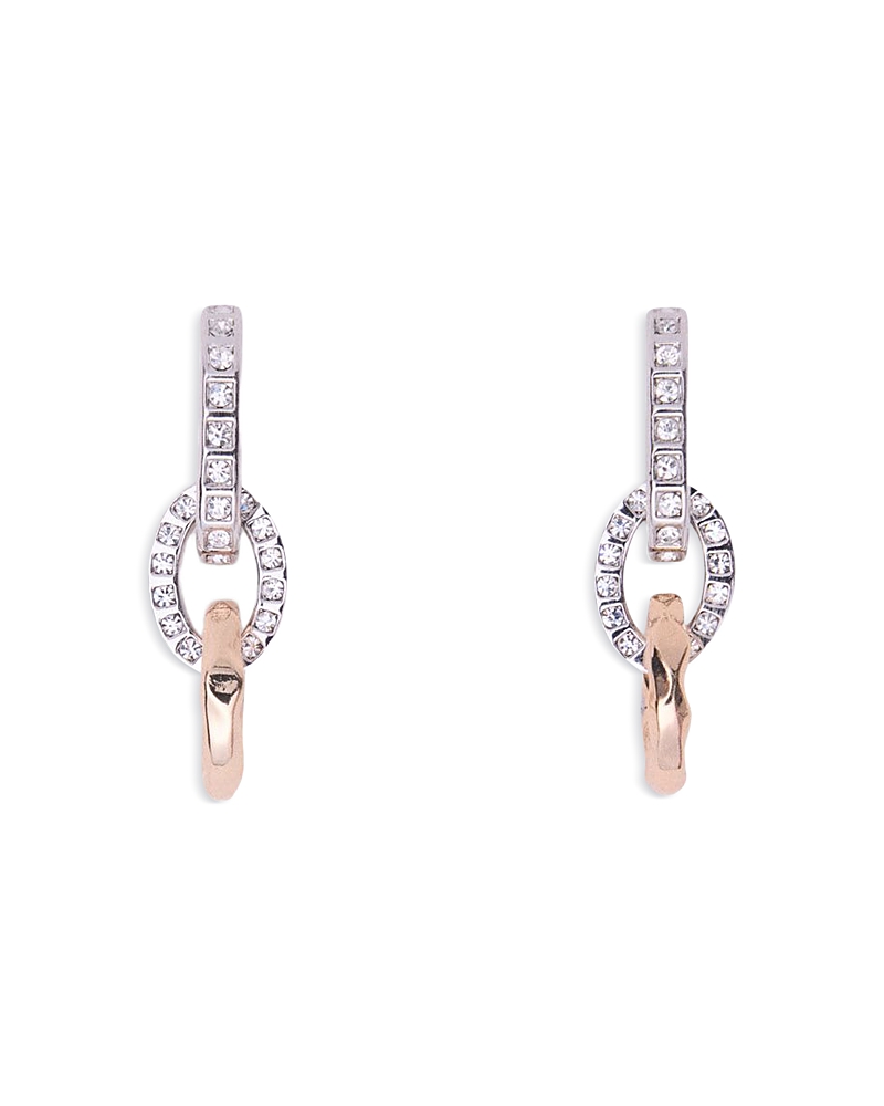 Maje Rhinestone Link Drop Earrings