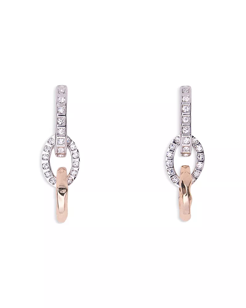 Maje Rhinestone Link Drop Earrings