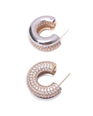 Rhinestone Hoop Earrings