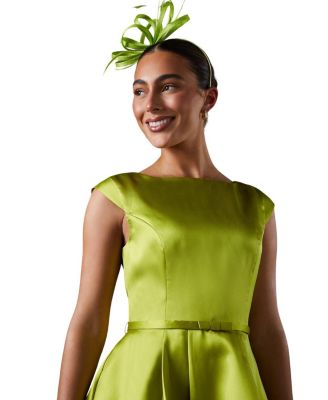 High Low Twill Midi Dress